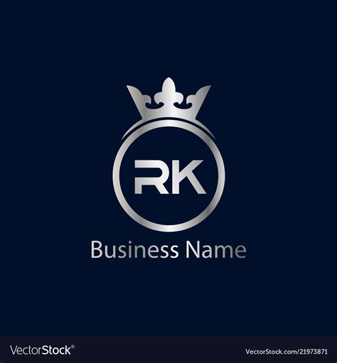 Initial letter rk logo template design Royalty Free Vector