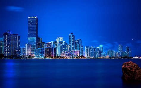 HD wallpaper: city, lights, miami, night, panorama, vice | Wallpaper Flare