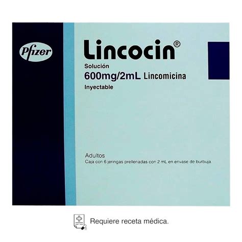 Lincocin Lincomicina 600 mg/2 ml solución inyectable 6 jeringas | Walmart