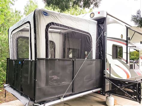 PatioEx Toy Hauler Tent | MORryde | Toy hauler, Toy hauler camper, Fifth wheel toy haulers