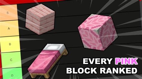 Ranking EVERY PINK BLOCK In Minecraft - YouTube