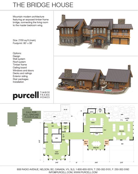 Purcell Timber Frames - Prefabricated Homes - The Bridge House | Sims house plans, House layout ...