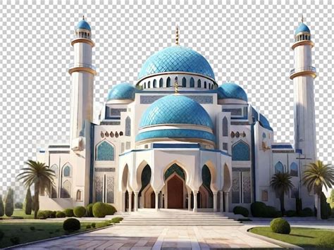 Premium PSD | Muslim architecture exterior of masjid PNG