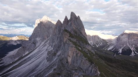 Odle Mountain Group from Seceda Aerial View, Italian Dolomites South Tyrol, Italy 14571824 Stock ...