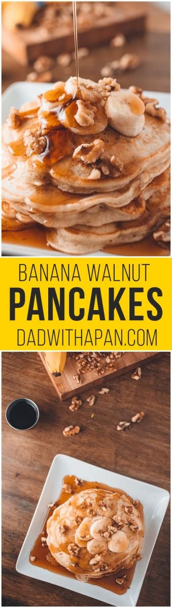 Banana Walnut Pancakes - Dad With A Pan