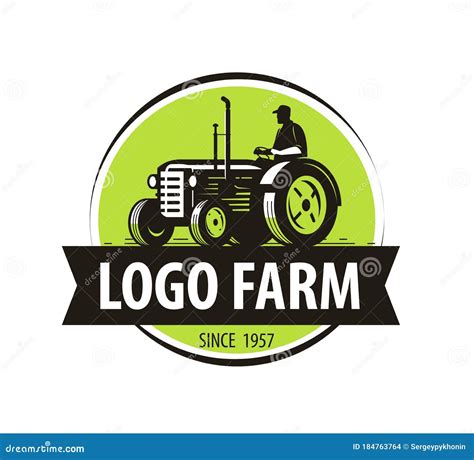 Farm Tractor Logo. Agriculture, Farming Vector Illustration Stock ...