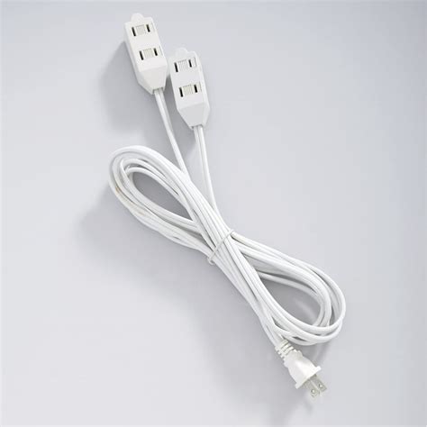 Double Ended Indoor Extension Cord – Two Wire Extension Cord - White ...