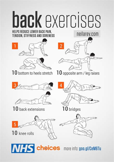 NHS on | Flexibility workout, Back exercises, Back strengthening exercises