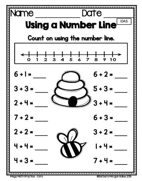 First grade math using a number line practice! Common Core standard 1 ...