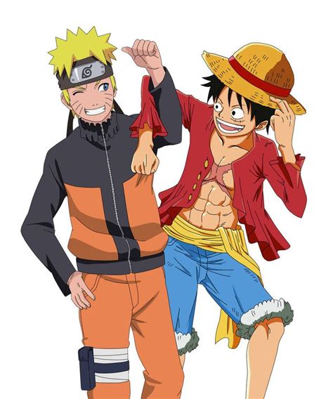 naruto and luffy by ZefiMankai | Manga anime one piece, Anime crossover, Anime