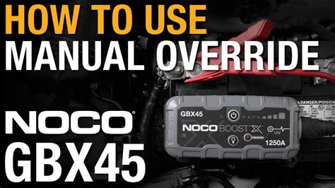 How to use Manual Override with NOCO GBX45 - YouTube