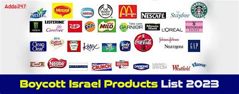 Israel Products List to Boycott in India