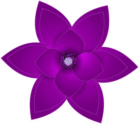 Purple Flower Clip Art Purple Deco Flower Transparent - vrogue.co