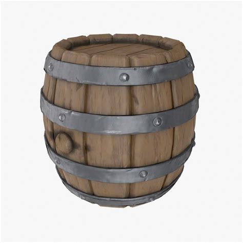 3D Stylized Wooden Barrel Powder Keg model - TurboSquid 1817668