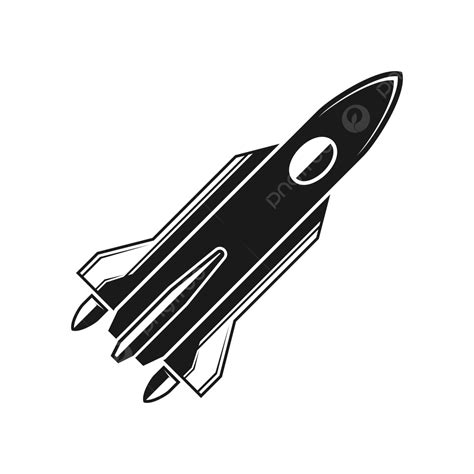 Black Rocket Icon Vector, Black, Rocket, Icon PNG and Vector with Transparent Background for ...