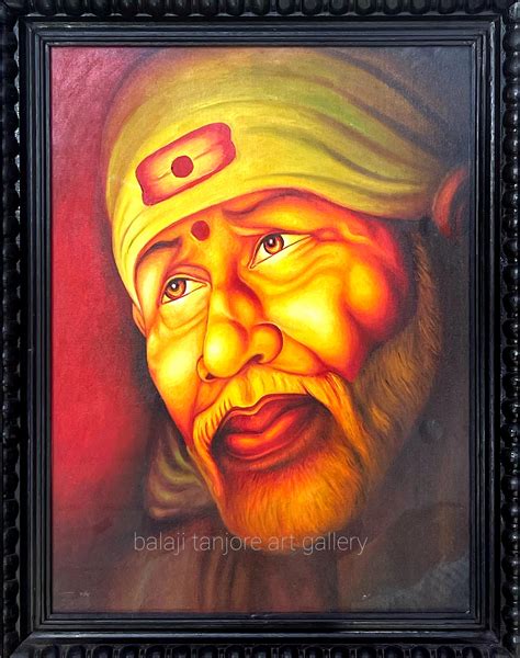 sai baba hand drawn painting