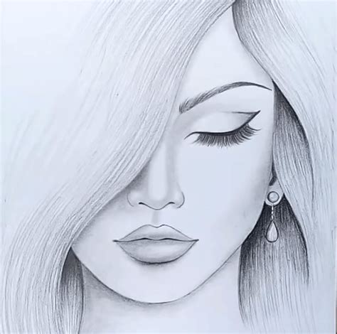 Easy Girl Art Drawing - Drawing Skill