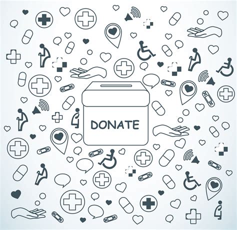 donate , charity for medical and health background vector 531354 Vector ...