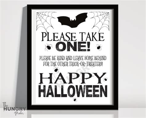 Printable Halloween Sign Halloween Porch Sign Trick Or Treat | Etsy