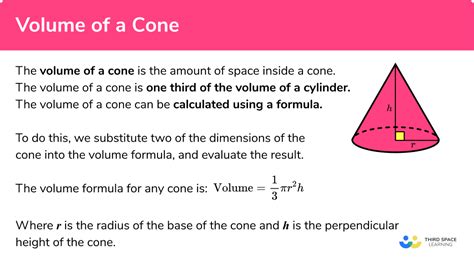 Volume Of A Cone - GCSE Maths - Steps, Examples & Worksheet