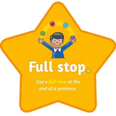 Full Stop Sign - A Sign for supporting English in Schools