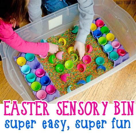 Easter Sensory Bin - Busy Toddler