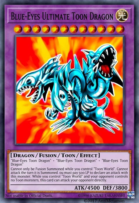 Blue-Eyes Ultimate Toon Dragon | Yugioh dragon cards, Custom yugioh ...