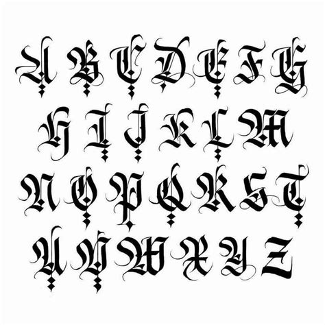 Script Alphabet, Gotisches Alphabet, Tattoo Lettering Alphabet, Calligraphy Fonts Alphabet ...