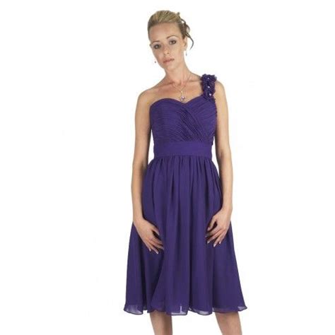 Glamorous One Shoulder Cadbury purple Bridesmaid DresS Cocktail Dress ...