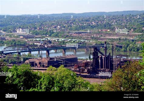 former edgar thompson steel mill now uss steel in braddock pa Stock ...