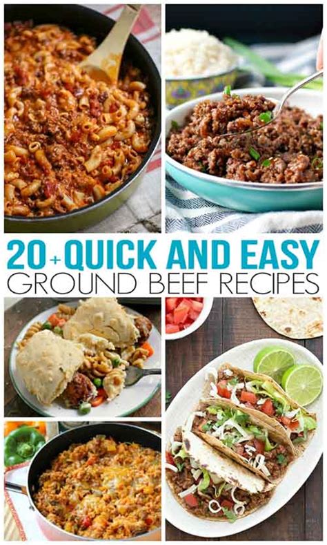 Quick and Easy Ground Beef Recipes - Lil Moo Creations