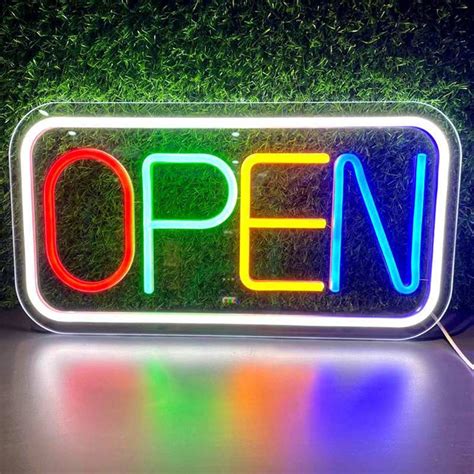 Open Neon Sign Custom Door Hanging Wall Mounted LED Flex Neon - Etsy