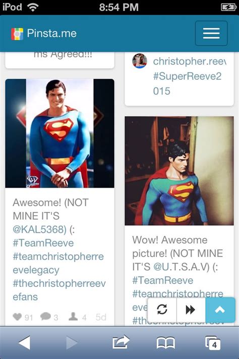 Some of my posts featured on Instagram! @Christopher.Reeve ...