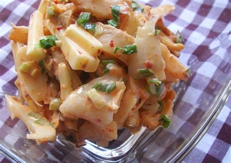 Chikuwa and Cheese in Kimchi-Mayonnaise Sauce Recipe by cookpad.japan - Cookpad