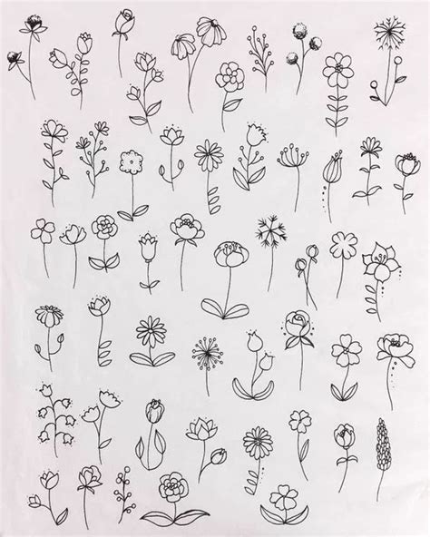 30 Easy Flower Drawing Ideas | Simple flower drawing, Flower art drawing, Cute flower drawing