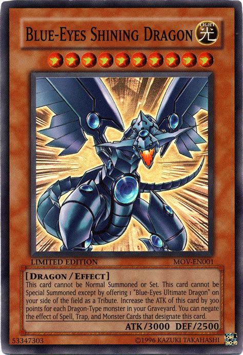 YuGiOh Movie Promo Cards Single Card Super Rare Blue Eyes Shining Dragon MOV-EN001 - ToyWiz