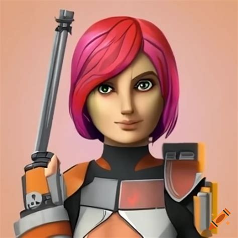 Rebels animated series character sabine wren on Craiyon