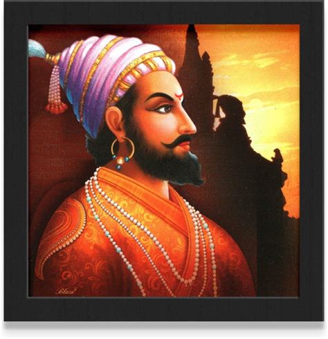 Chhatrapati Shivaji Maharaj Wall Poster With Frame - Shivaji Maharaj Canvas Painting (#2071295 ...