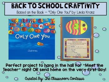 Only One You - Back To School Craftivity and Writing by The Classroom Contessa