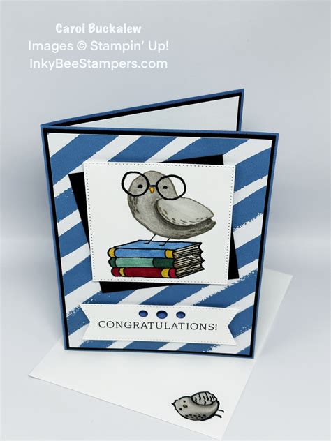 Stampin’ Up! Bird’s Eye View Graduation Card – Inky Bee Stampers