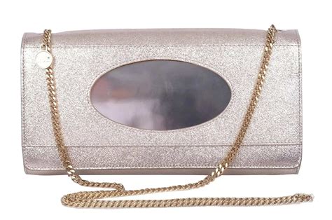 ECLIPSE Gold Leather Chain Clutch Bag | RusiDesigns | British Luxury Goods