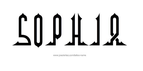 Sophia Name Tattoo Designs