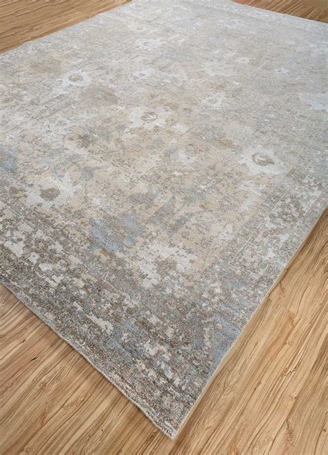 Far East Ivory Hand Knotted Silk Rugs-Rsl-1502-Jaipur Rugs