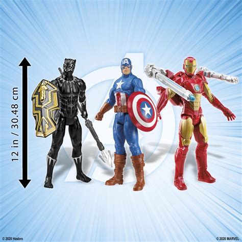 Marvel Titan Hero Series Blast Gear Avengers 3-Figure Pack with Classic Marvel Characters | Marvel