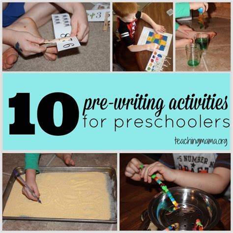 Pre Writing Activities For Kindergarten