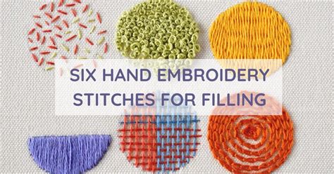 Six Hand Embroidery Stitches for Filling - Creative Fabrica