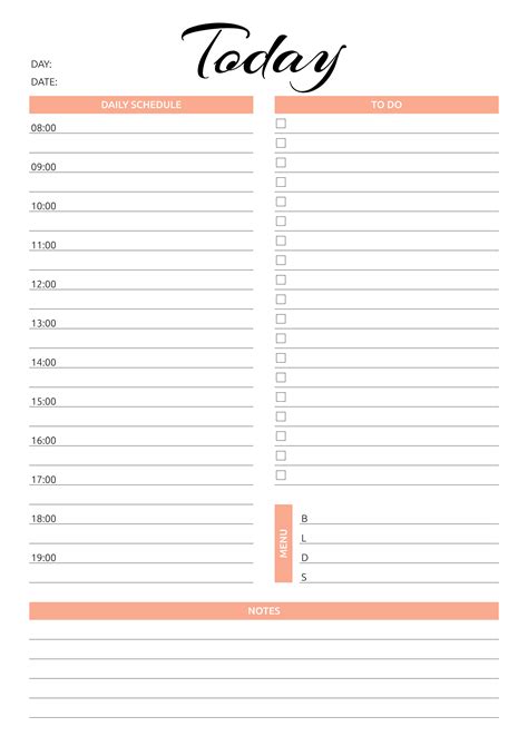 Printable Today Hourly Planner | PDF Download