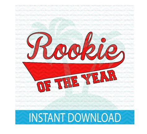 Rookie of the Year Svg Rookie DXF Baseball Svg Birthday | Etsy