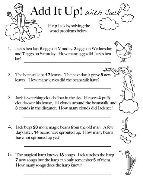 10 Amazing 1st Grade Math Word Problems Worksheets Samples | Worksheet Hero