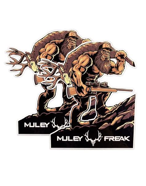 Rifle Sasquatch Stickers 2 pk - Muley Freak